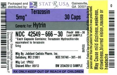 Label Image (Terazosin 4 mg Label   42549)